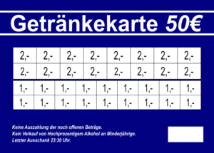 Ackermann Verzehrkarten 50 EUR gestaltet und abgenommen