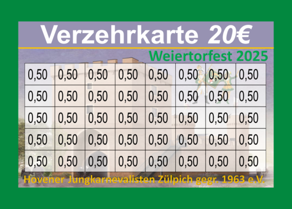 Koch Verzehrkarte 20 EUR gestaltet und abgenommen