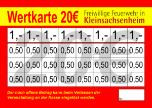 Gärtner Verzehrkarten 20 EUR gestaltet und abgenommen