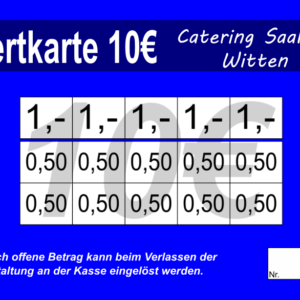 Hucklenbroich Verzehrkarten 10 EUR gestaltet und abgenommen