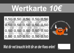 Huberty Verzehrkarten 10 EUR gestaltet und abgenommen
