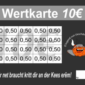 Huberty Verzehrkarten 10 EUR gestaltet und abgenommen