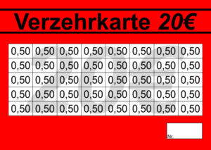 Keßler Verzehrkarten 20 EUR Nachbestellung