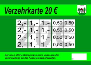 Meißgeier Verzehrkarten 20 EUR gestaltet und abgenommen
