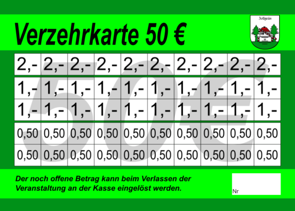 Meißgeier Verzehrkarten 50 EUR gestaltet und abgenommen