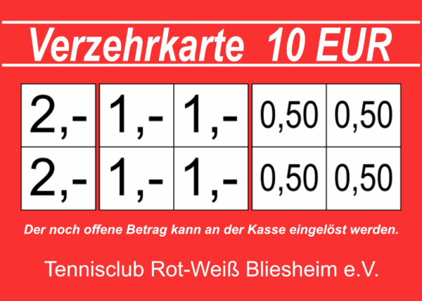 Holzkämper Verzehrkarte 10 EUR Nachbestellung
