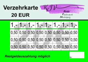 Heisig-Fischer Verzehrkarten 20 EUR gestaltet und abgenommen