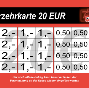 Ackermann Verzehrkarte 20 EUR gestaltet und abgenommen