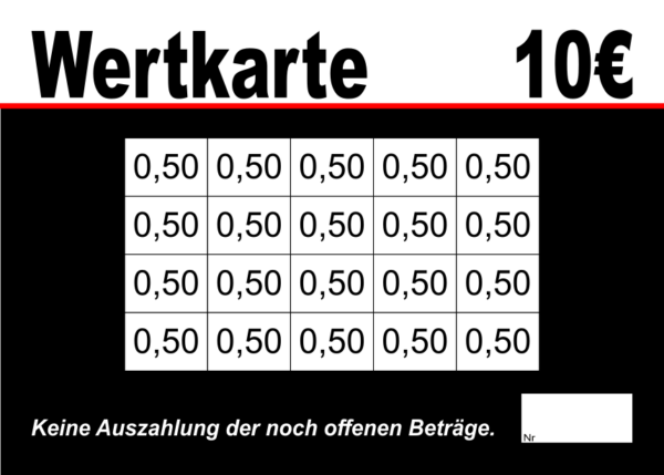 Dördelmann Verzehrkarten 10 EUR gestaltet und abgenommen