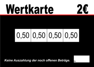 Dördelmann Verzehrkarten 2 EUR gestaltet und abgenommen