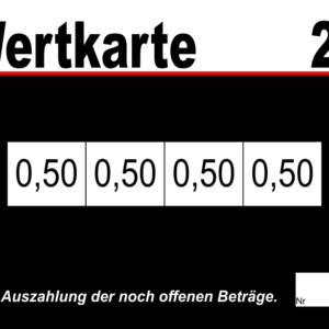 Dördelmann Verzehrkarten 2 EUR gestaltet und abgenommen