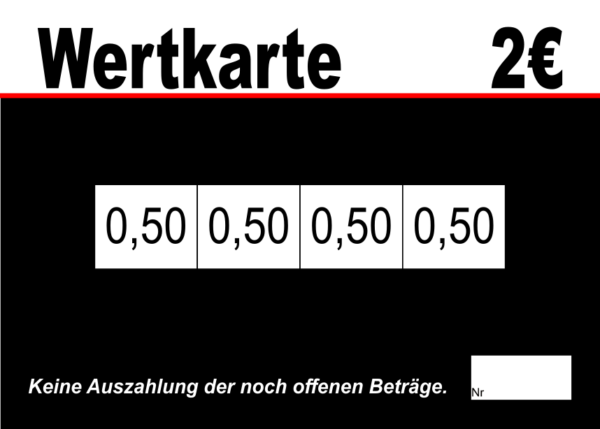 Dördelmann Verzehrkarten 2 EUR gestaltet und abgenommen