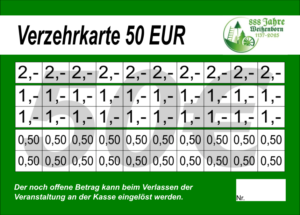 Brückom Verzehrkarten 50 EUR gestaltet und abgenommen
