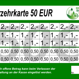 Brückom Verzehrkarten 50 EUR gestaltet und abgenommen
