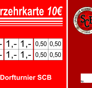 Fassnacht Verzehrkarten 10 EUR Nachbestellung