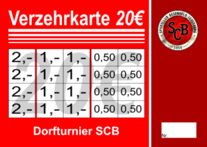 Fassnacht Verzehrkarten 20 EUR Nachbestellung