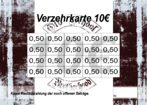 Storey Verzehrkarten 10 EUR gestaltet und abgenommen