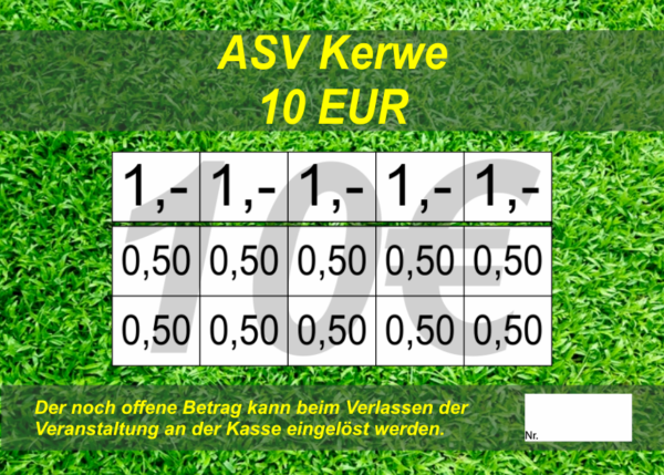 Hick Verzehrkarten 10 EUR Nachbestellung