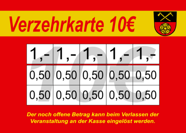 Gratz Verzehrkarte 10 EUR gestaltet und abgenommen