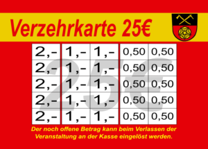 Gratz Verzehrkarte 25 EUR gestaltet und abgenommen