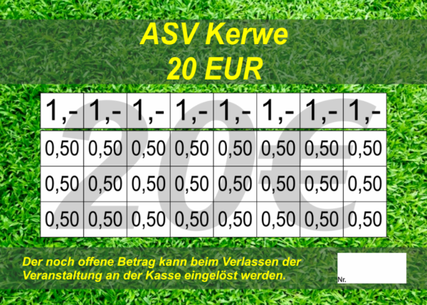 Hick Verzehrkarten 20 EUR Nachbestellung