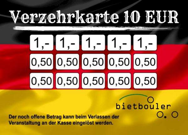 Birringer Verzehrkarte 10 EUR Nachbestellung