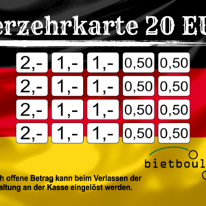 Birringer Verzehrkarte 20 EUR Nachbestellung