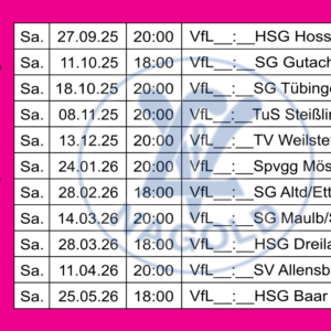Majer Spielpläne 2025/26
