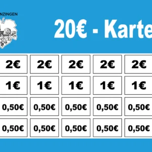 Just Verzehrkarte 20 EUR zum Druck aufbereitet und abgenommen