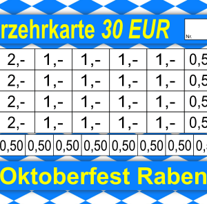 Borges Verzehrkarten 30 EUR Nachbestellung