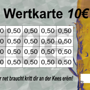 Huberty Verzehrkarten 10 EUR gestaltet und abgenommen