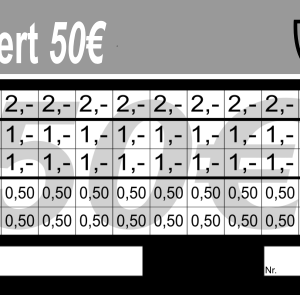 Heimerdinger Verzehrkarten 50 EUR gestaltet und abgenommen