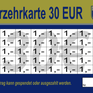 Lang Verzehrkarten 30 EUR gestaltet und abgenommen
