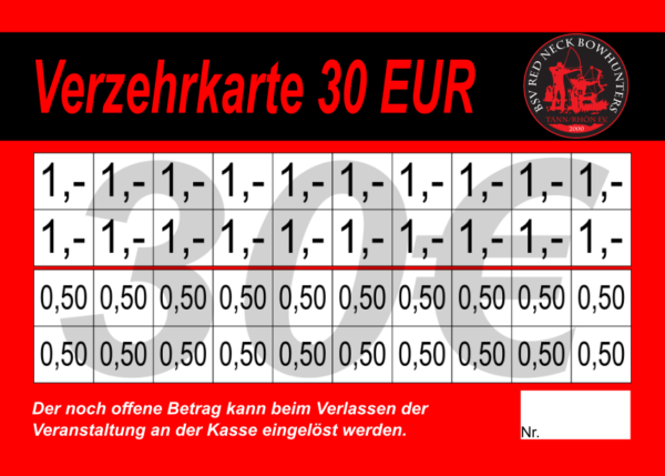 Albert Verzehrkarten 30 EUR gestaltet und abgenommen