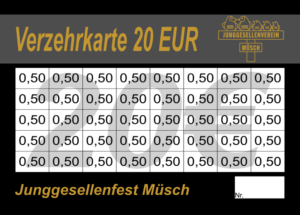 Adriany Verzehrkarten 20 EUR gestaltet und abgenommen