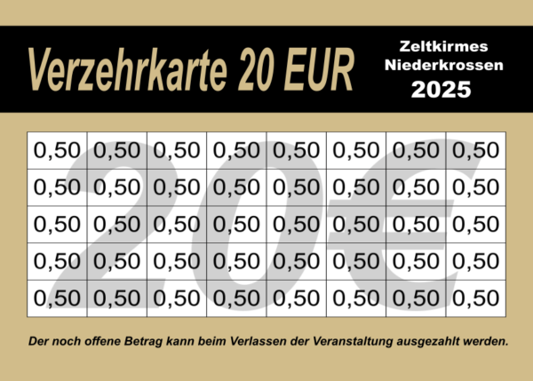 Streipert Verzehrkarte 20 EUR gestaltet und abgenommen