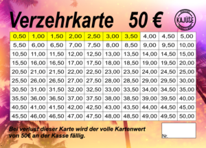 Menke Verzehrkarten 50 EUR gestaltet und abgenommen