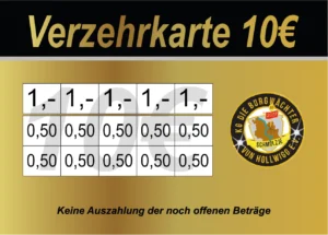 Wollenweber Verzehrkarte 10 EUR gestaltet und abgenommen