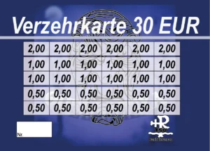 Sannwald Verzehrkarten 30 EUR gestaltet und abgenommen