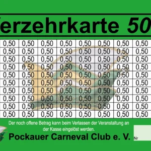 Östreich Verzehrkarten 50 EUR gestaltet und abgenommen