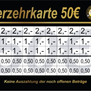 Wollenweber Verzehrkarte 50 EUR gestaltet und abgenommen