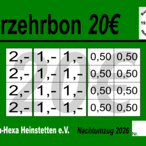 Bodmer-Mrasek Verzehrkarten 20 EUR gestaltet und abgenommen
