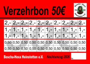 Bodmer-Mrasek Verzehrkarten 50 EUR gestaltet und abgenommen