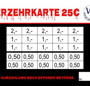 Suren Verzehrkarte 25 EUR gestaltet und abgenommen