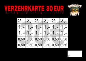 Platz Verzehrkarten 30 EUR gestaltet und abgenommen