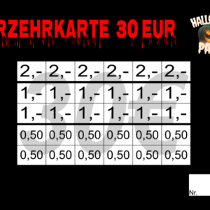Platz Verzehrkarten 30 EUR gestaltet und abgenommen