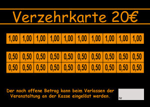 Kirch Verzehrkarte 20 EUR Nachbestellung