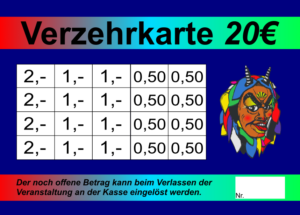 Tarnowski Verzehrkarten 20 EUR Nachbestellung