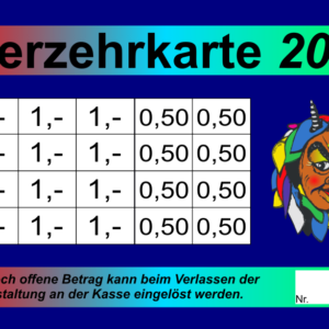 Tarnowski Verzehrkarten 20 EUR Nachbestellung