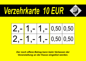 Trefzger Verzehrkarte 10 EUR gestaltet und abgenommen